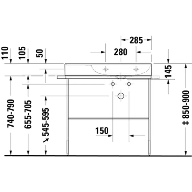 DuraSquare Waschtisch 234980