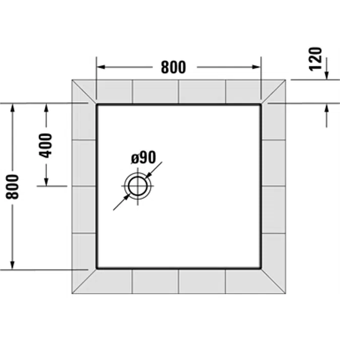 Duravit Tempano Plato de ducha, Cuadrado - 720187