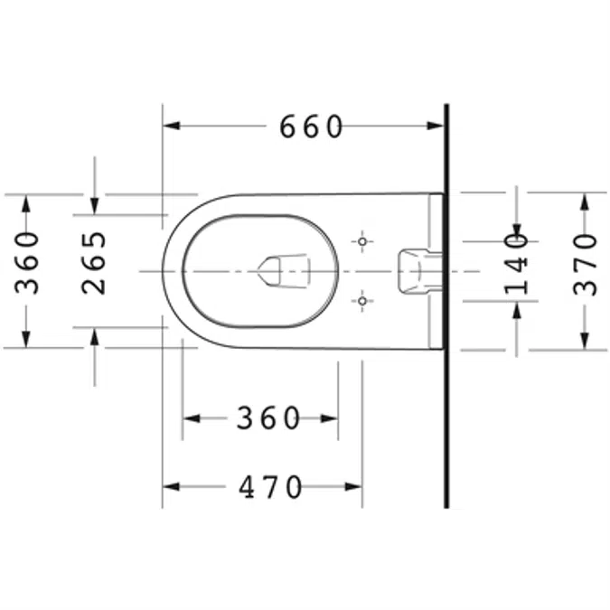 BIM objects - Free download! Starck 3 Toilet wall mounted 256009 ...