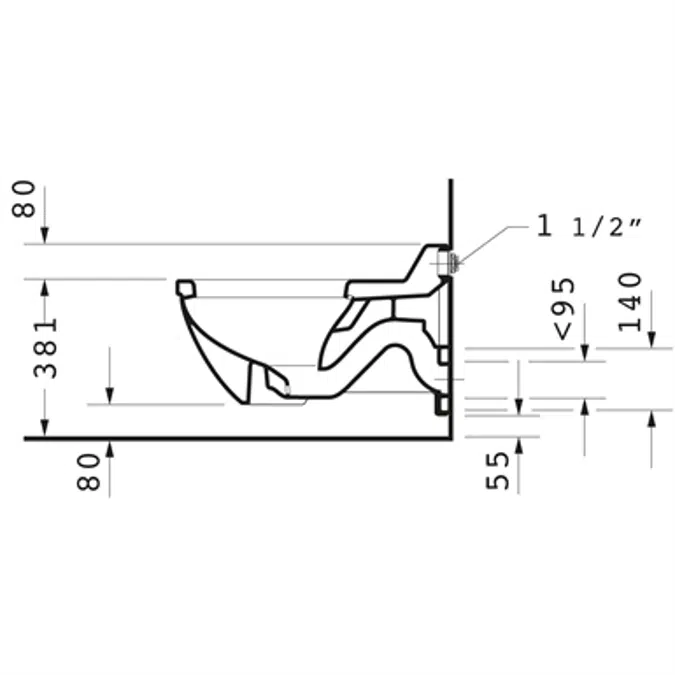 Starck 3 Toilet wall mounted 256009