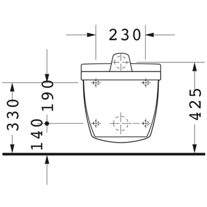 Starck 3 Toilet wall mounted 256009
