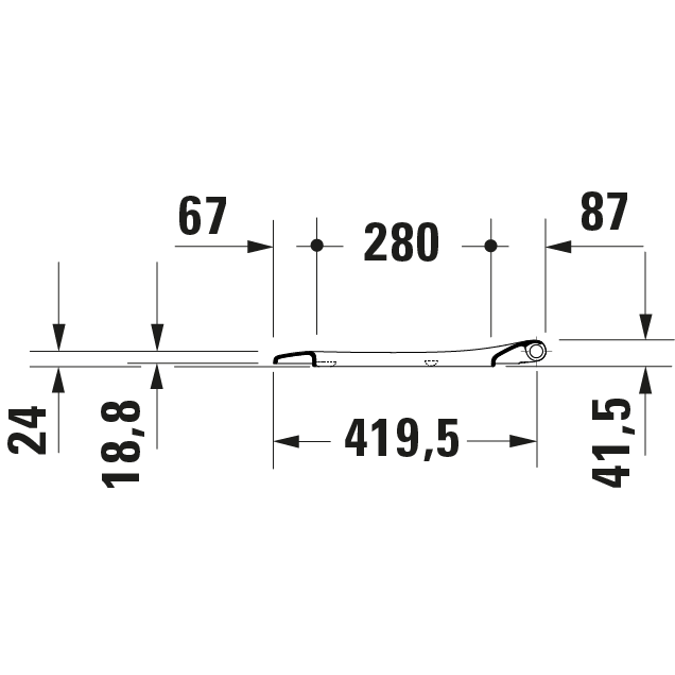 457809 D-Neo Wall-mounted toilet