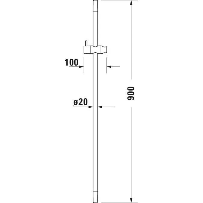 Shower rail 100x70x900 mm - UV0600004