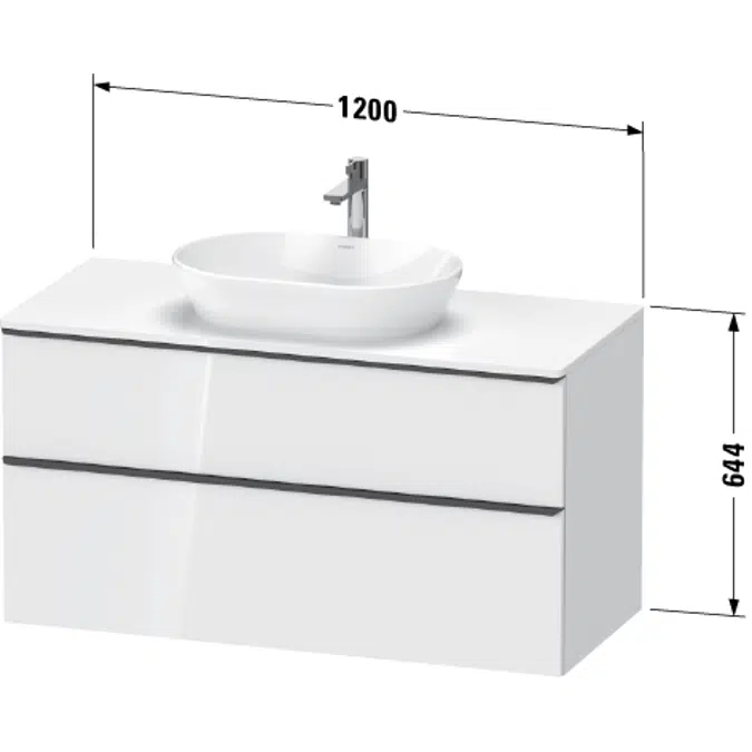 DE4969 D-Neo Vanity unit wall-mounted