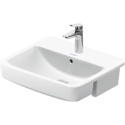 Image for Duravit No.1 Semi-recessed washbasin White High Gloss 550 mm - 037655
