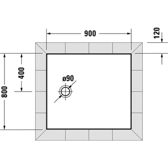 Tempano rectangular shower tray 720192