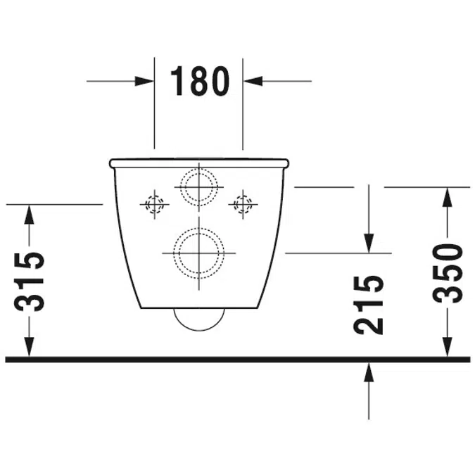 Darling New Wall-mounted toilet, 485 mm - 254909