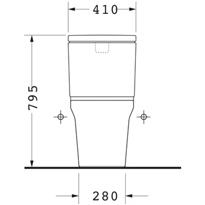 P3 Comforts Toilet close-coupled Duravit Rimless¨ 216301