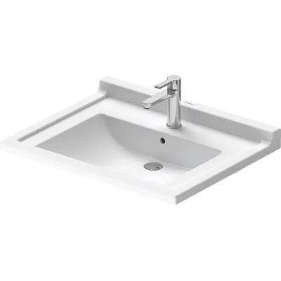 Starck 3 Washbasin White High Gloss 700 mm - 030970 için görüntü