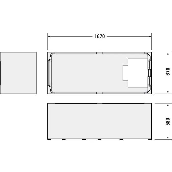 D-Neo Soporte para bañera Blanco - 792429