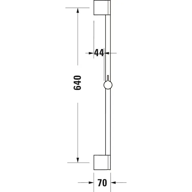 Shower rail 700x20x70 mm - UV0600001