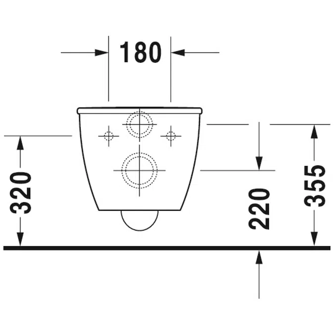 Darling New Wall-mounted toilet, 540 mm - 255709