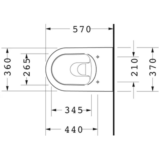 ME by Starck Toilet wall mounted 252809