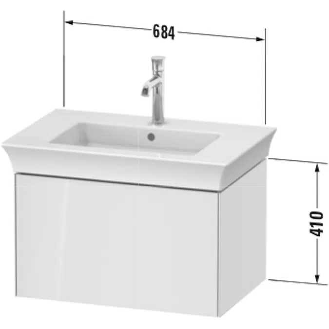 White Tulip Mueble bajo lavabo suspendido Blanco Satén mate - wt4241