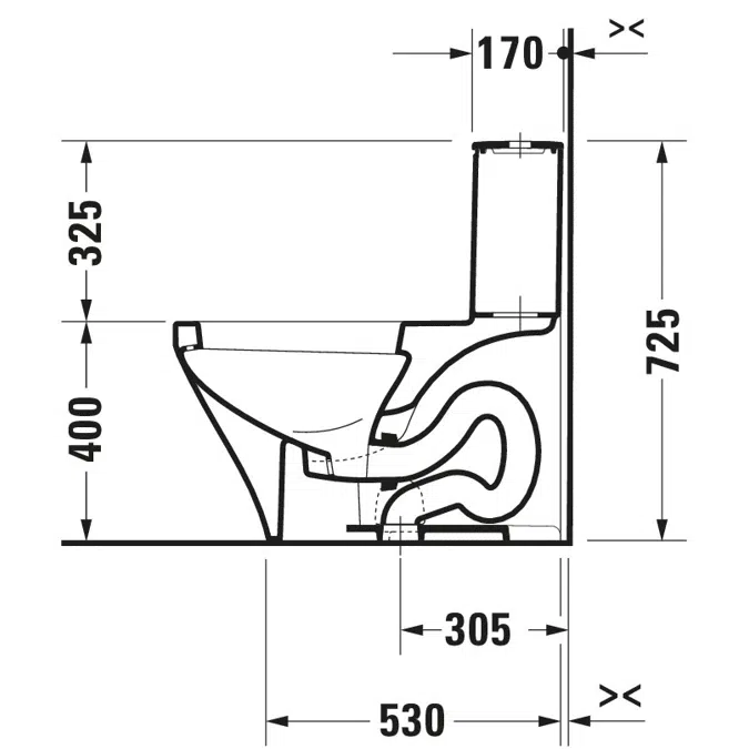 DuraStyle One-piece toilet White High Gloss 715 mm - 215701