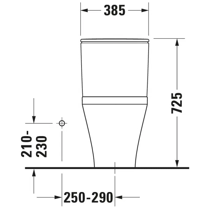 DuraStyle One-piece toilet White High Gloss 715 mm - 215701