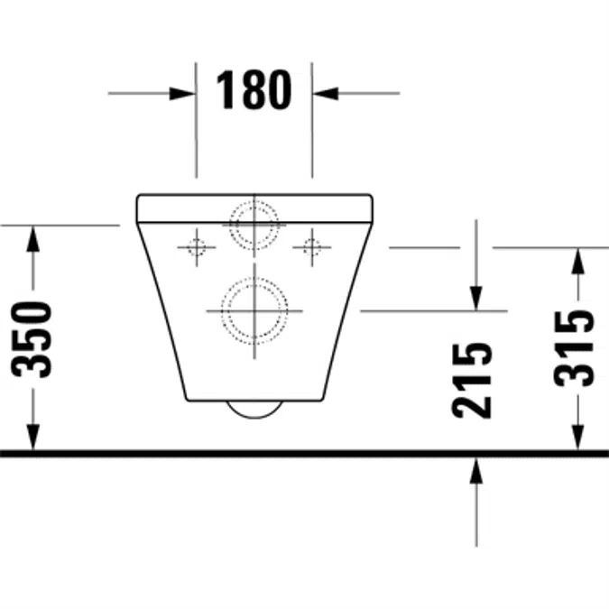 DuraStyle Inodoro suspendido Compact Blanco Brillante 480 mm - 257109