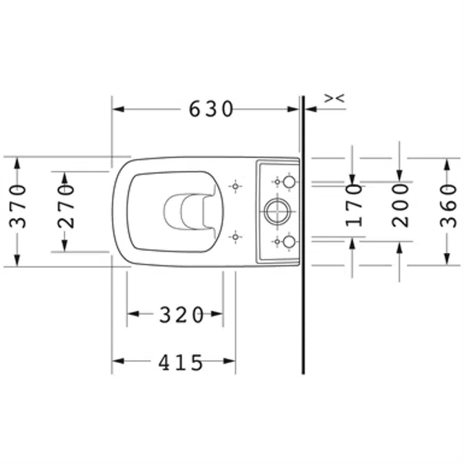 DuraStyle Floorstanding toilet for combination White High Gloss 630 mm - 216209