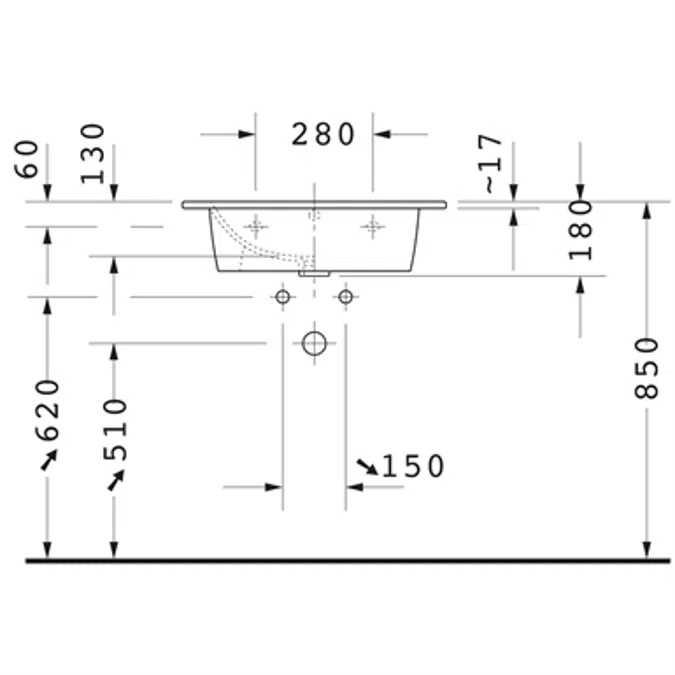 ME by Starck Lavabo Blanco Brillante 630 mm - 233663