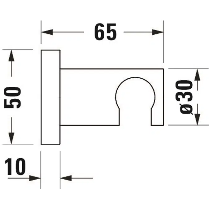 Hand shower holder 65x50x50 mm - UV0620025