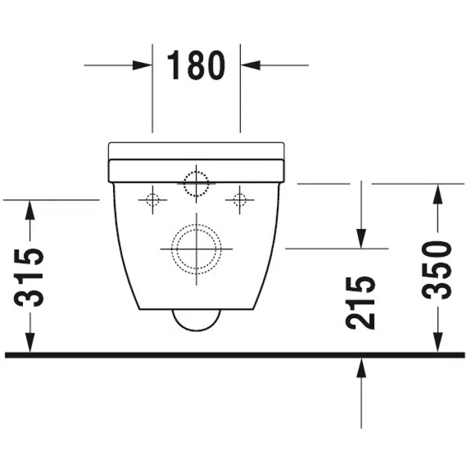 Starck 3 Toilet wall mounted Duravit Rimless¨ set 452709