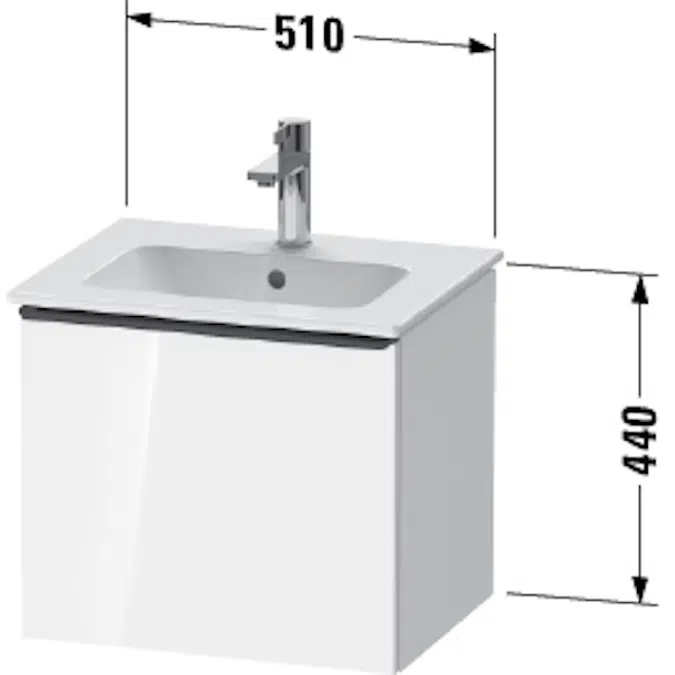 DE4260 D-Neo Vanity unit wall-mounted