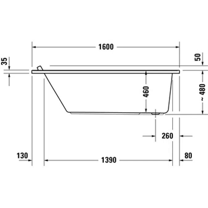 Duravit Starck Bañera, Rectangular - 700344