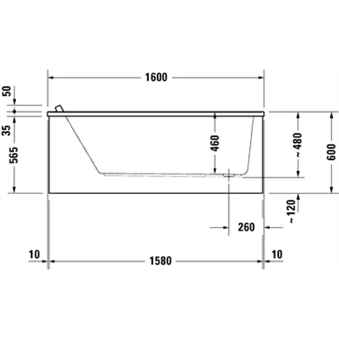 Duravit Starck Bañera, Rectangular - 700344