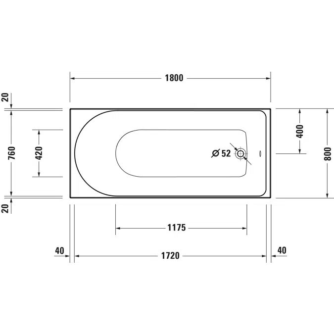 700475 D-Neo Bathtub