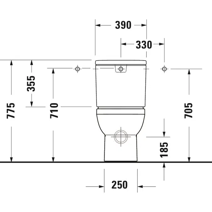 Duravit No.1 Toilet set floorstanding  390x655x775 mm - 418319