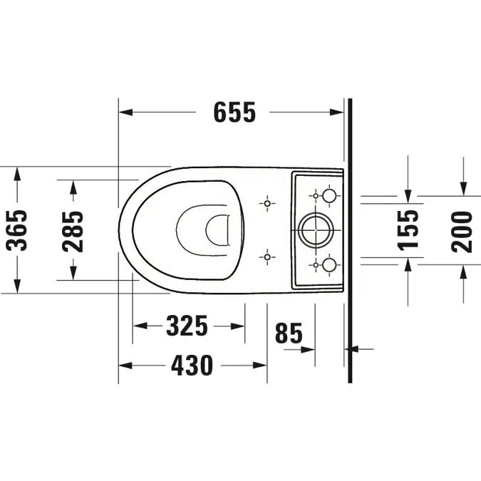 Duravit No.1 Toilet set floorstanding  390x655x775 mm - 418319