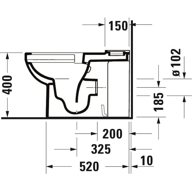 Duravit No.1 Toilet set floorstanding  390x655x775 mm - 418319