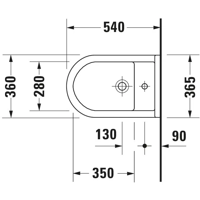 Starck 3 Wand Bidet 228015