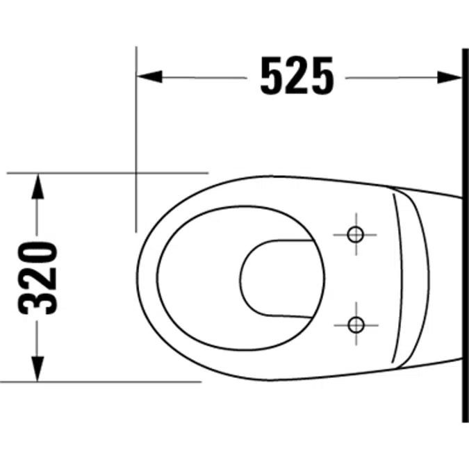 Duraplus wall-mounted toilet 018509