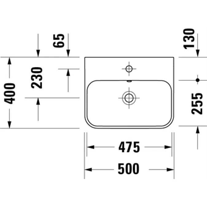 Happy D.2 Plus Above-Counter Bathroom Sink 236050