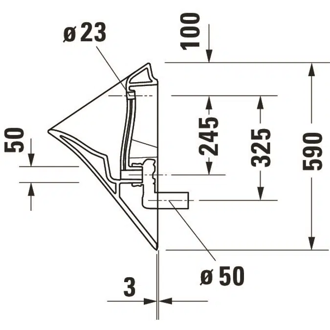 281730 White Tulip Urinal
