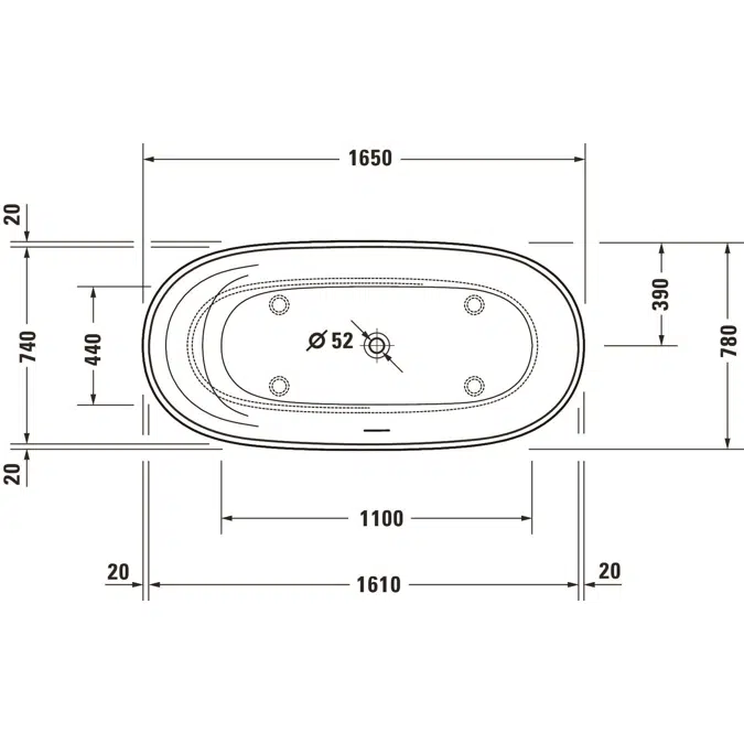 Duravit Cape Cod Badewanne 700459