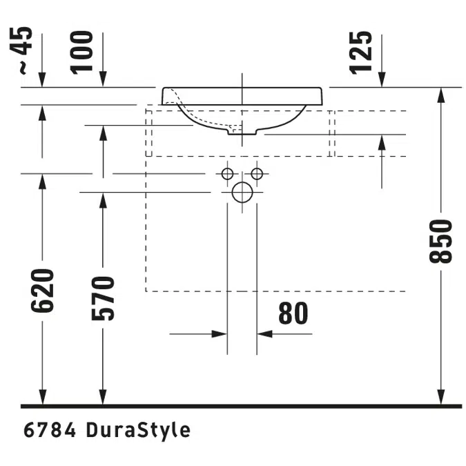 DuraStyle Vanity basin 037243