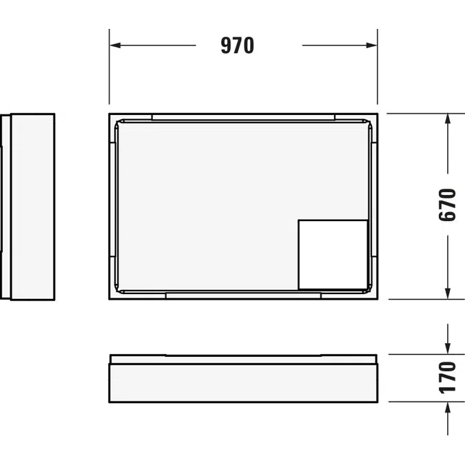 D-Code Shower tray White 1000x700 mm - 720093