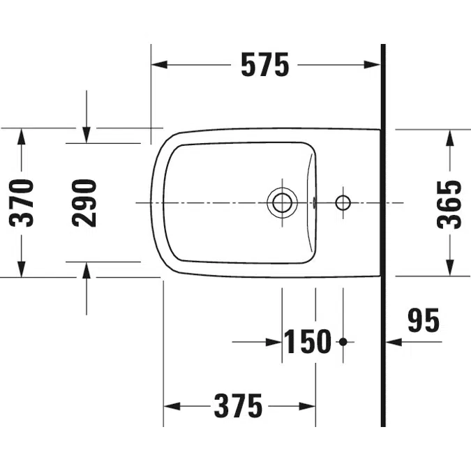 DuraStyle Floorstanding bidet White High Gloss 575 mm - 228410