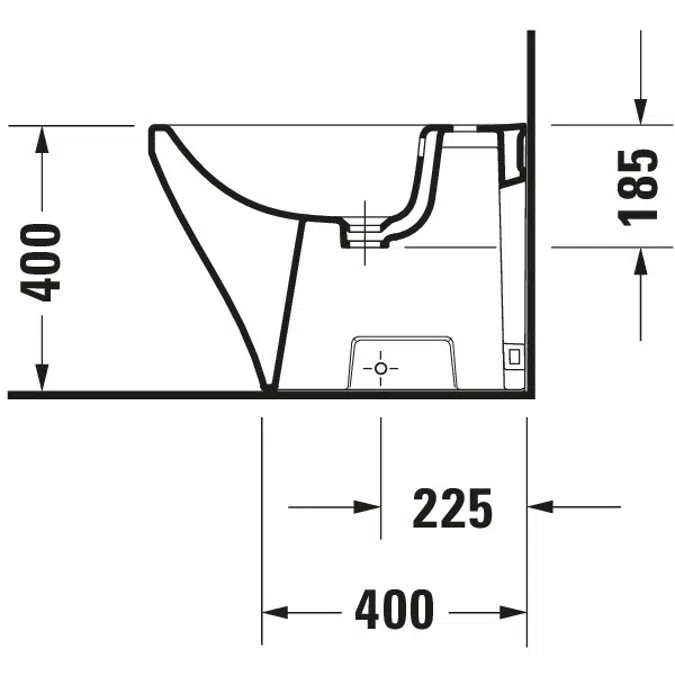 DuraStyle Floorstanding bidet White High Gloss 575 mm - 228410