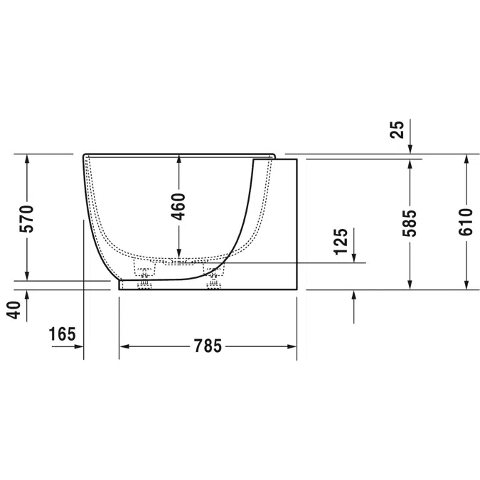 Luv Bathtub White Matt 1850x950 mm - 700431