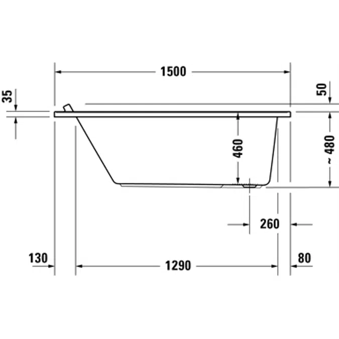 Duravit Starck Bañera, Rectangular - 700342