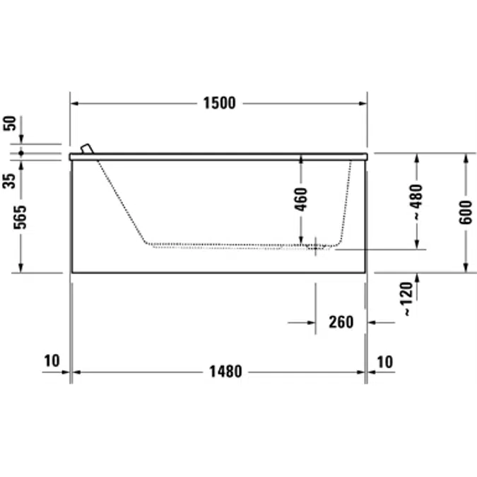 Duravit Starck Bañera, Rectangular - 700342
