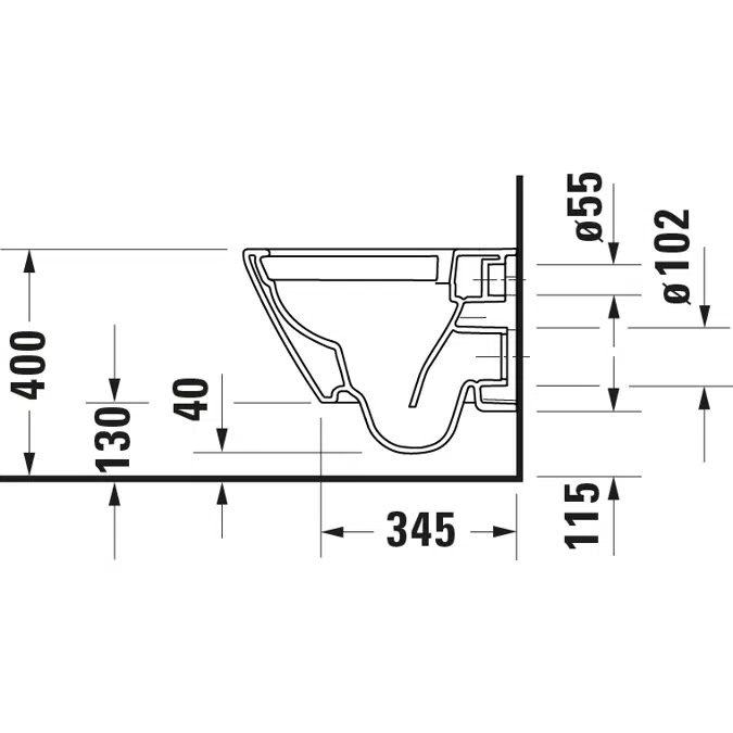 258709 D-Neo Wall-mounted toilet