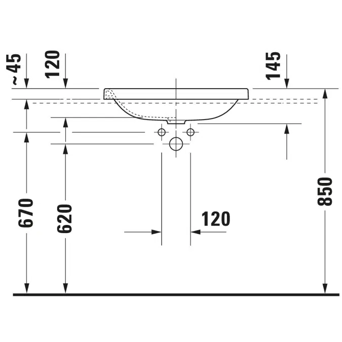 DuraStyle Vanity basin 037260