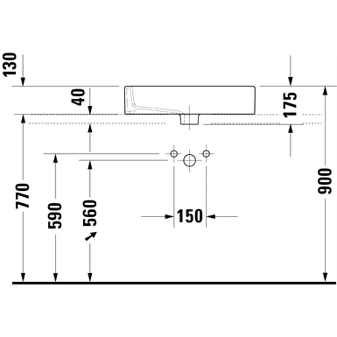 Vero Above-Counter Bathroom Sink 045260