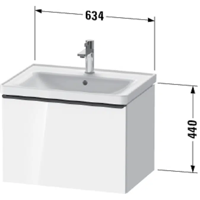DE4254 D-Neo Vanity unit wall-mounted