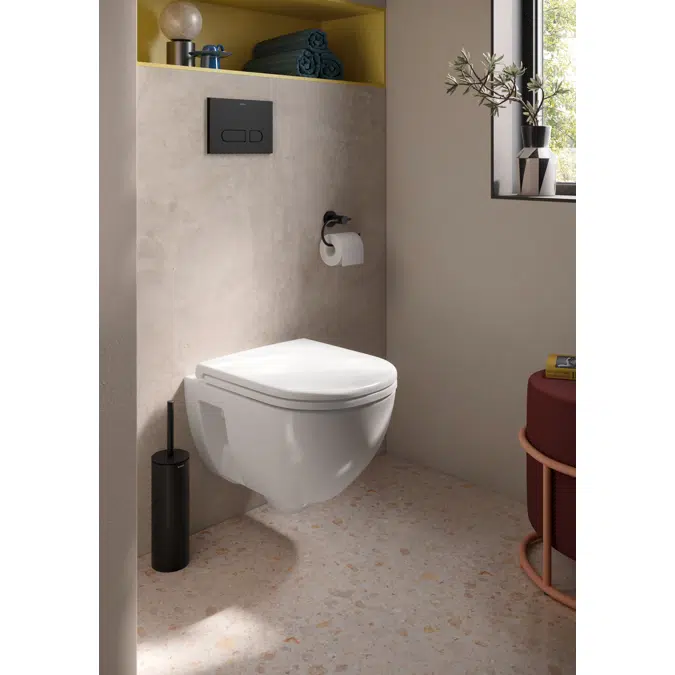 D-Code Wall-mounted toilet Compact White High Gloss 480 mm - 251509