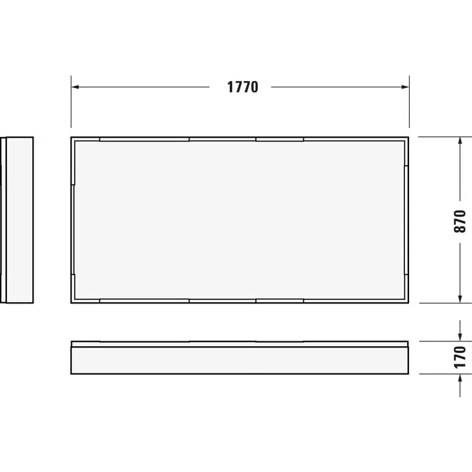 D-Code Shower tray White 1800x900 mm -720165